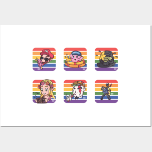 Pride Summer Gaming Sticker Pack 02 Posters and Art